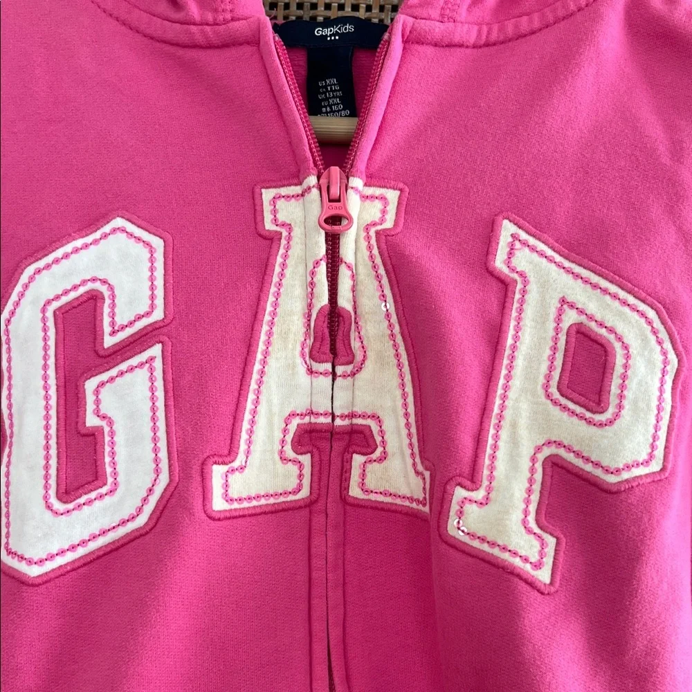 GAP Kids Fuchsia Pink and Heather Gray Hoodies